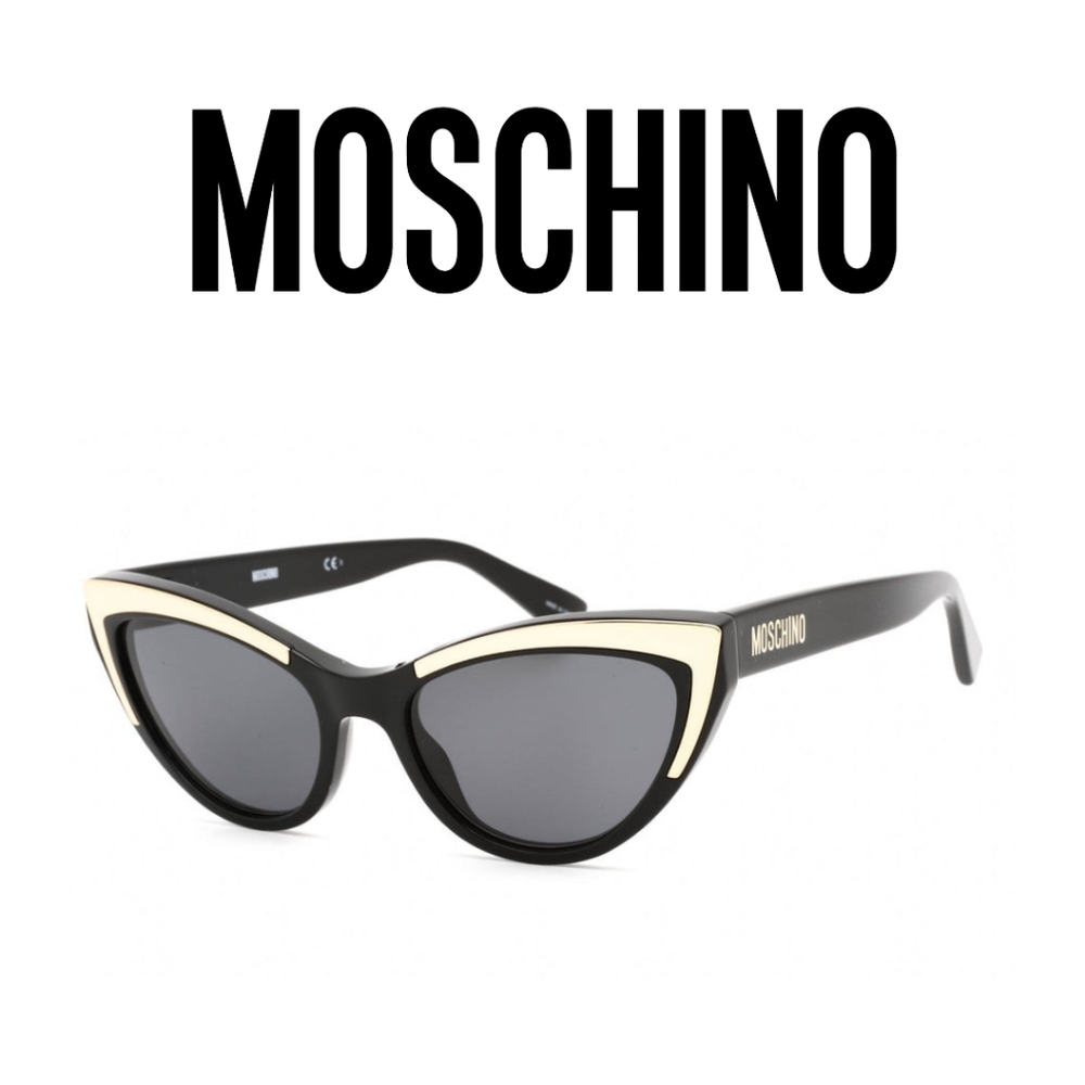 Moschino MOS094/S Sunglasses Color: Black/Grey Color Code: 807/R - Picture 7 of 12
